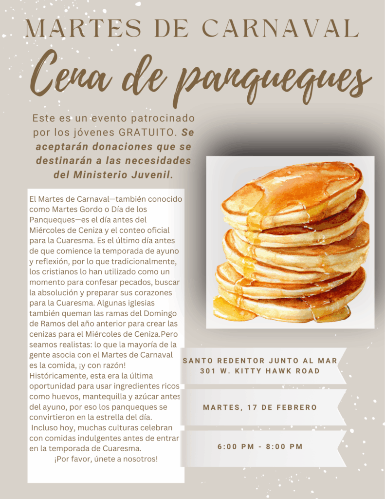 Spanish Shrove Tuesday Pancake Supper