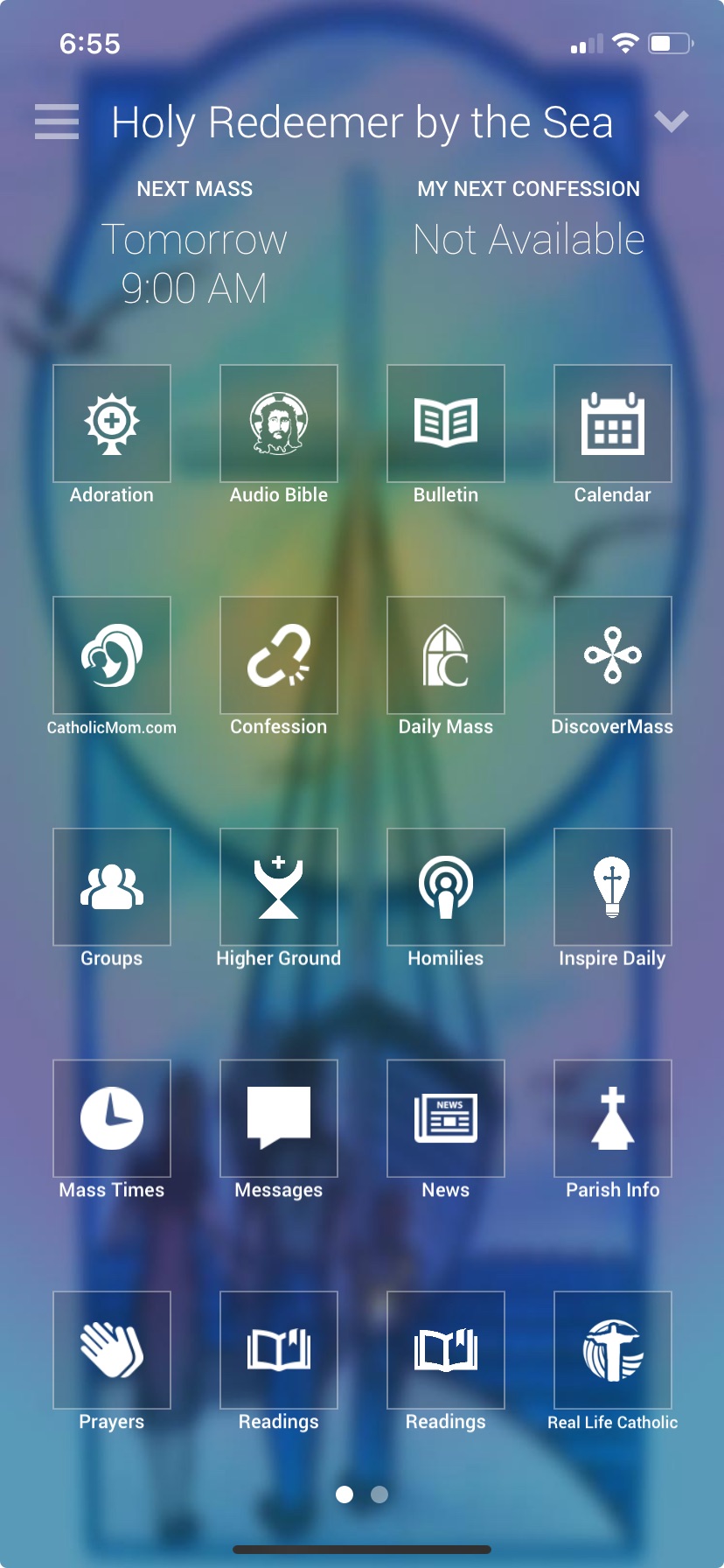 myParish app for website Phase 2