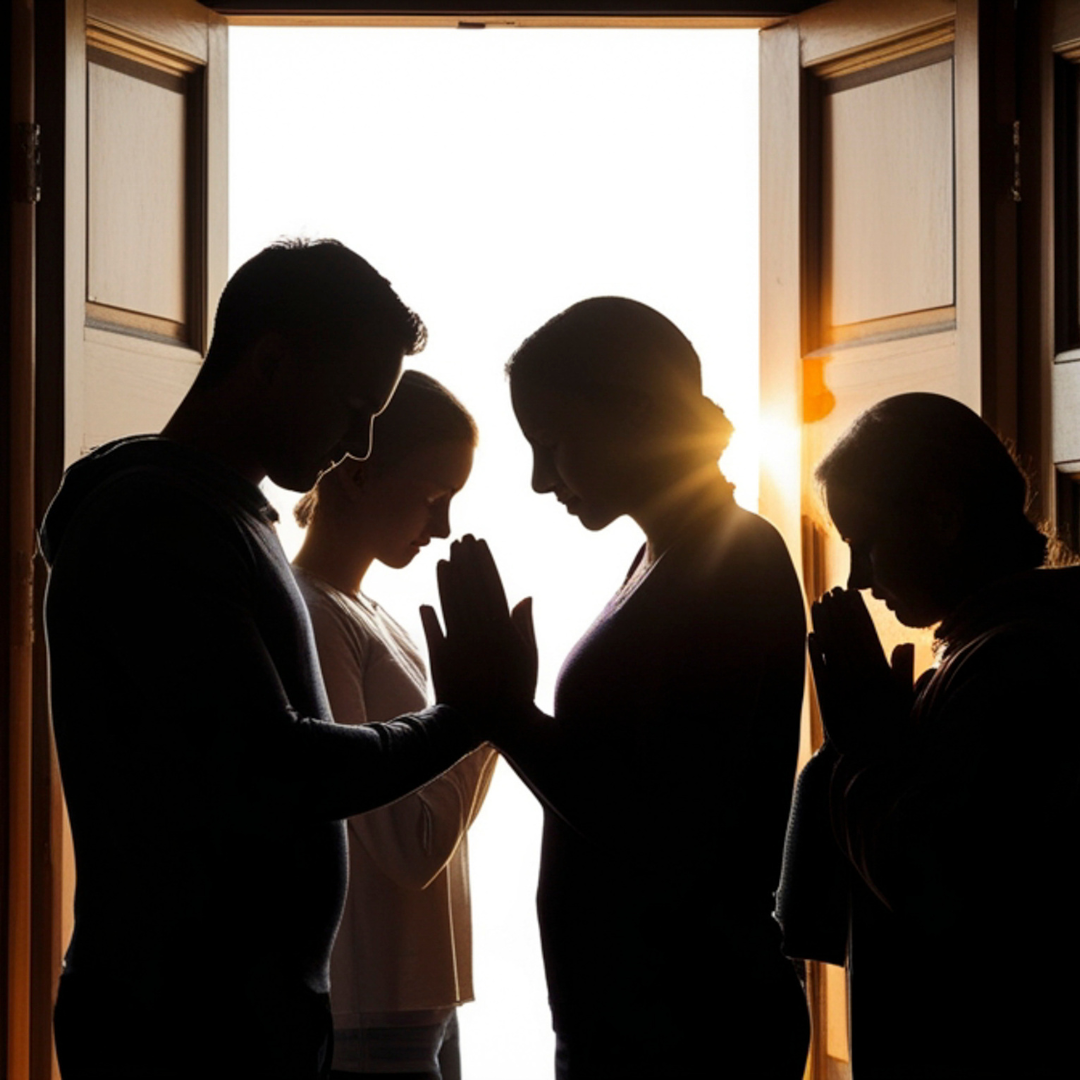 young people praying