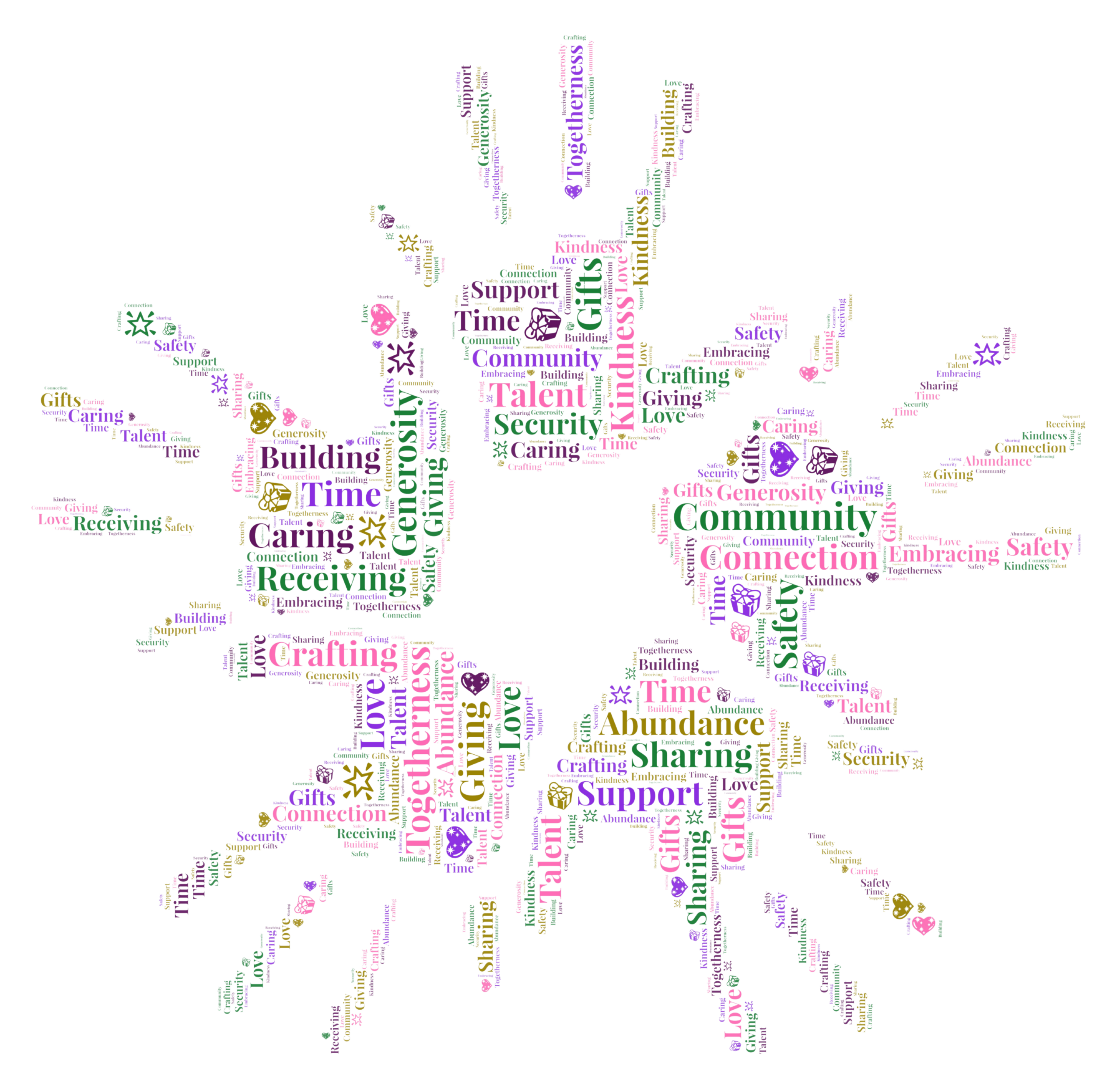 Community Hands- Transparent Background